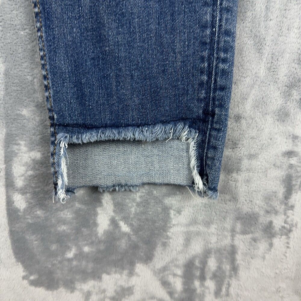 Hudson Cat Mid Rise Skinny Jeans Womens Size 27 Blue Step Hem Back Flap Pockets - Picture 6 of 14